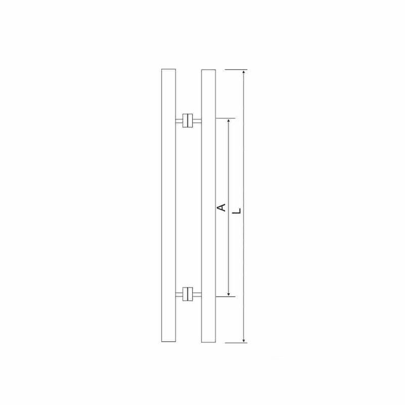 Hi-833 Round Tube H Shape Glass Door Handle