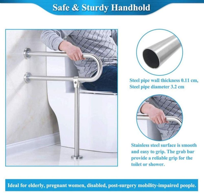 Stainless Steel 304 Handicap Grab Bars Bathroom Shower Safety Bars Provide Safety Assist Grab