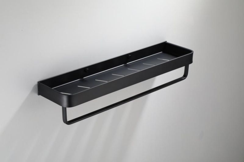 Black Aluminum Bathroom Shelf Bath Black