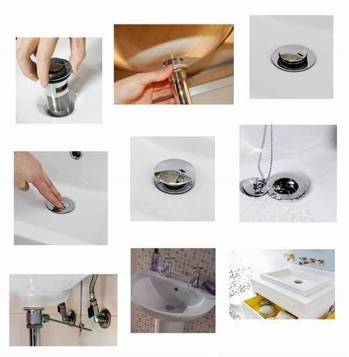 1 1/4" Washbasin Pop-up Drain with Overflow Small Cap