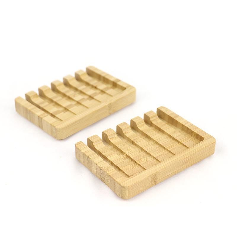 Bath Room Wooden Natural Bamboo Soap Dish Storage Holder