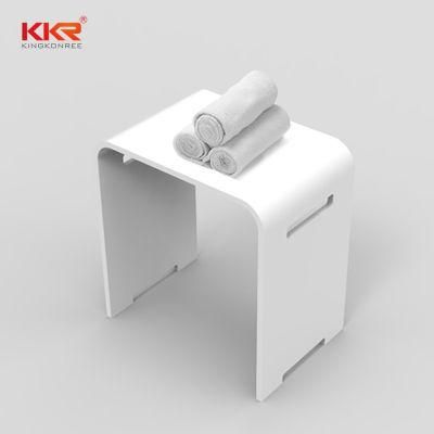 Shower Bench Artificial Solid Surface Stone Bathroom Stool Towel Seat