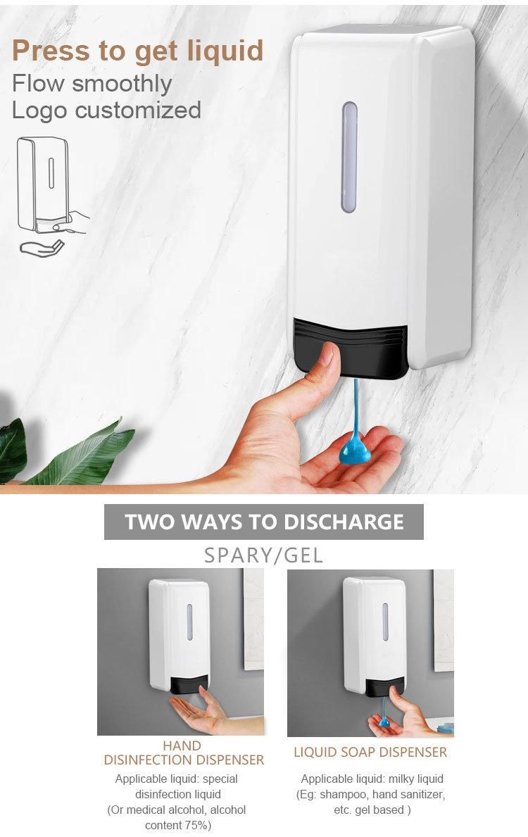 ABS Plastic Battery Operated Hand Press Manual Touch Foam Liquid Spray Soap Dispenser for Hotel