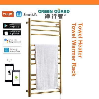 Smart Golden Polish Towel Heating Racks WiFi Control Towel Warmer Racks