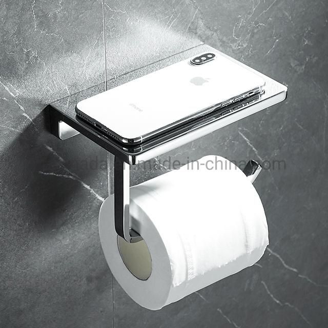 Bathroom Accessories Wall Mounted Paper Shelf Chrome Zinc Paper Holder (NC6688-C)