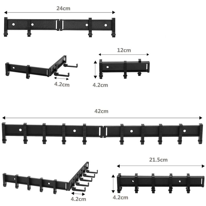 Wall Mounted Coat Hook, Foldable Metal Wall Hanger with, Save Space, Suitable for Corner Use, Hook Rack for Home Livingroom Bathroom Kitchen