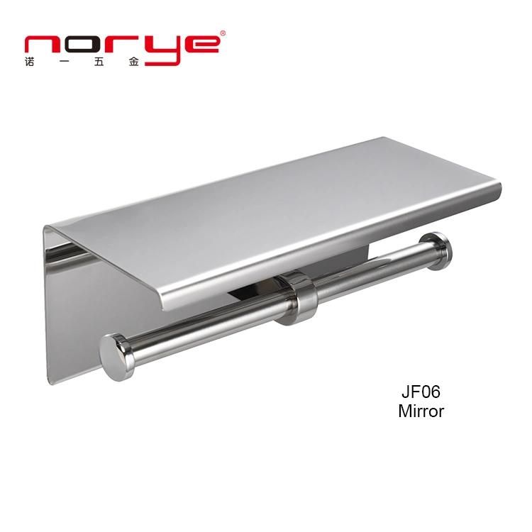 Bathroom Fittings Paper Holder with Shelf Stainless Steel