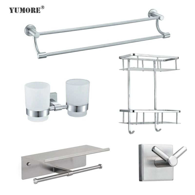 Wall Mounted Stainless Steel Hotel Shower Room Bathroom Accessories Sets