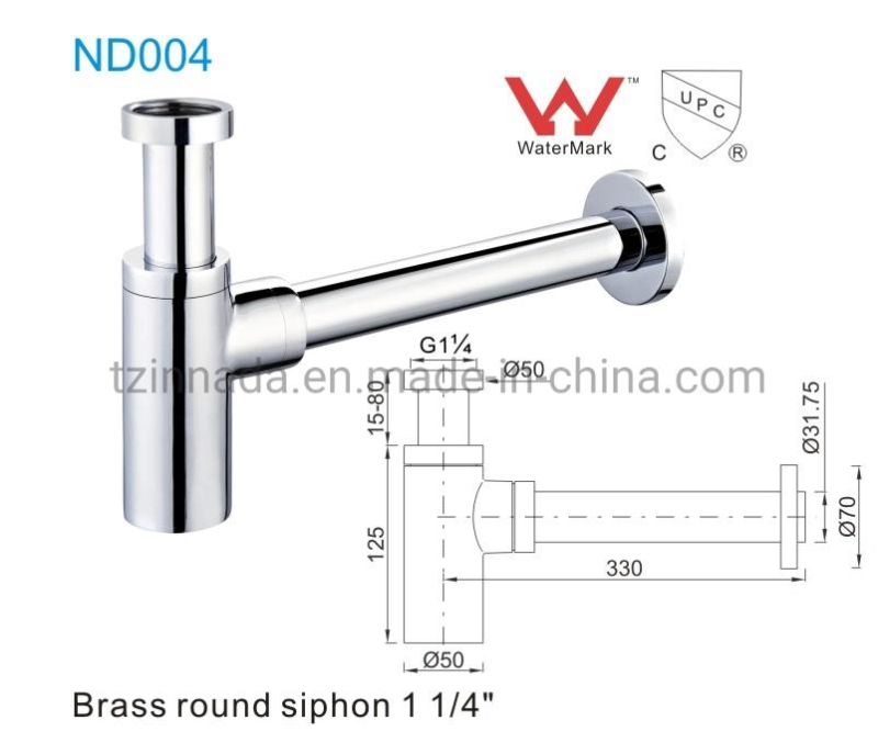 China Sanitaryware Direct Supplier Chrome Surface Treatment Sewer Trap Sink Pipe Drain Sifon Syfon Siphon
