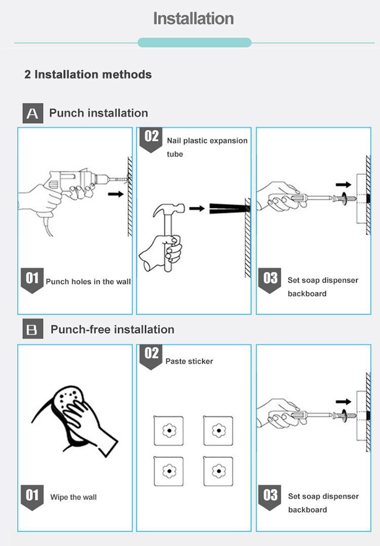 Saige 1000ml Wall Mount Bathroom Refillable Touchless Automatic Hand Soap Dispenser