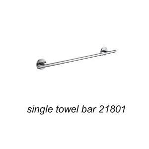 Hot Sales Style Wall Mounted Zinc Single Towel Rail Chrome Finish 21801
