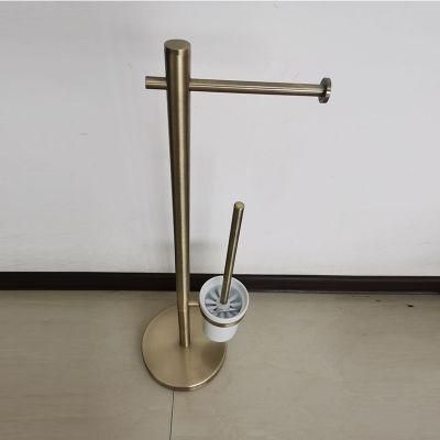 Stainless Steel Standing Paper Towel Holder with Toliet Brush