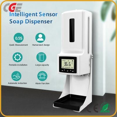 Automatic Thermometer Liquid Soap Dispenser Intelligent Voice Spray Hand Sanitizer Dispenser