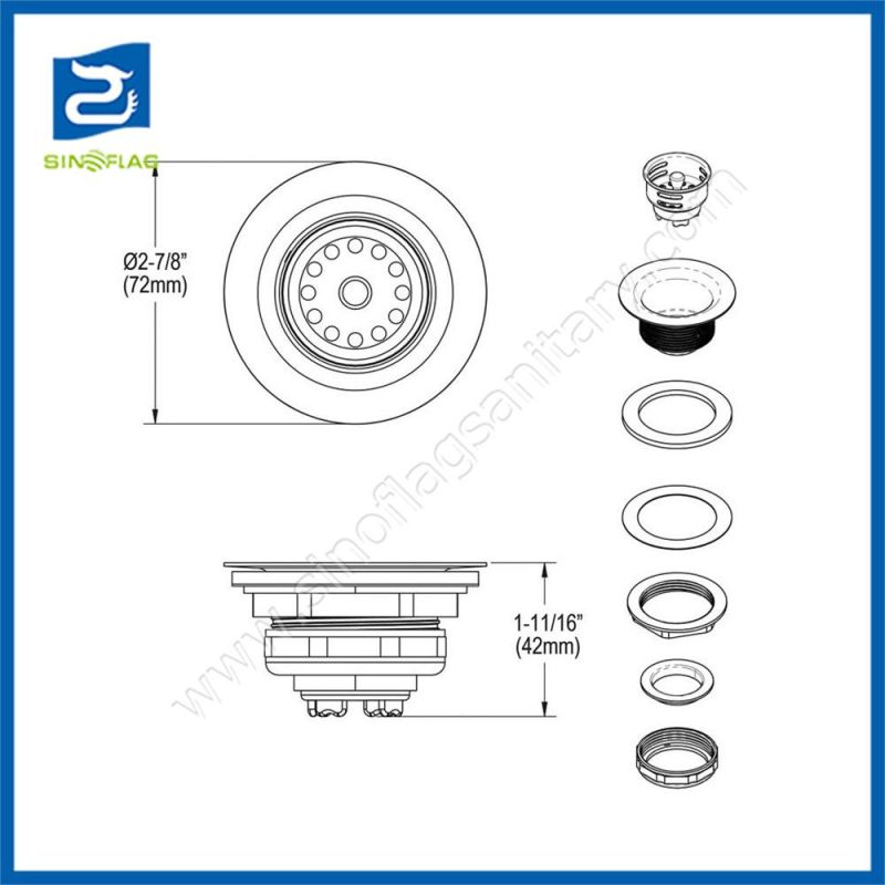 Mini Strainer Bar Drain to Mexico