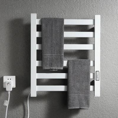 Kaiiy Electric Wire Heated Towel Dryer Rack Towel Rail White Towel Warmer Electric Aluminium Radiator