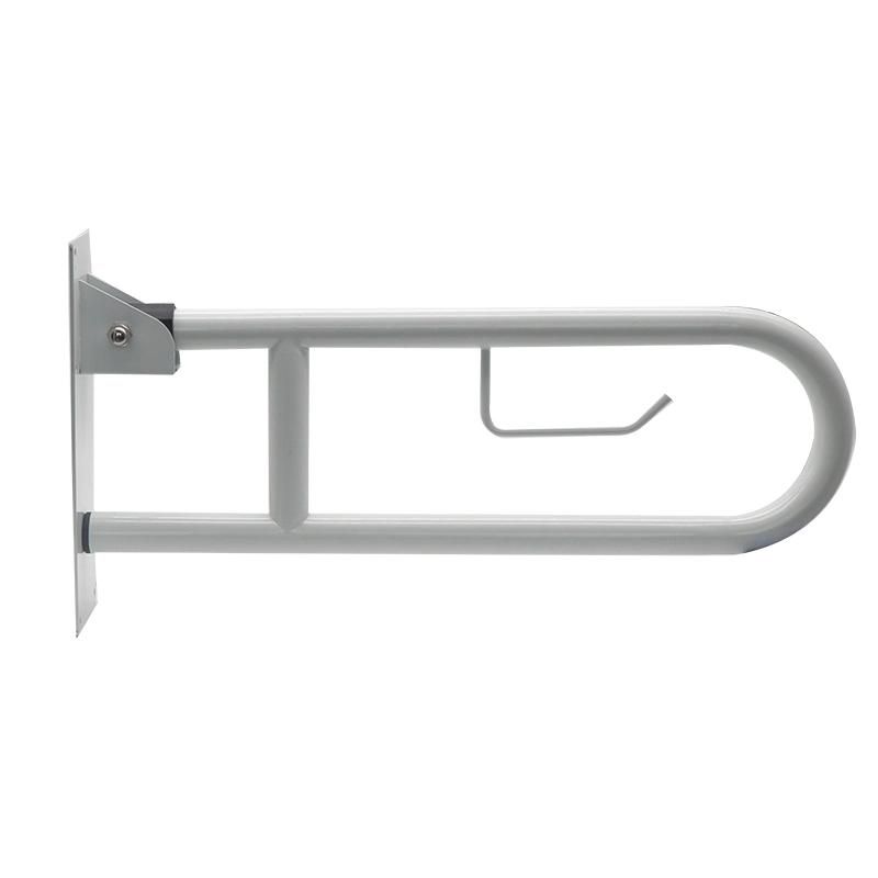 Folded Powder Coating White Toilet Rails Elderly