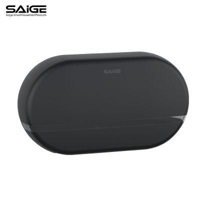 Saige High Quality ABS Plastic Toilet Wall Mounted Double Toilet Paper Holder