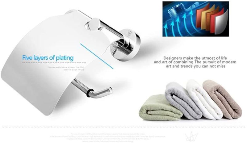 Toilet Paper Holder with Cover Tissue Roll Holder (06-1104)