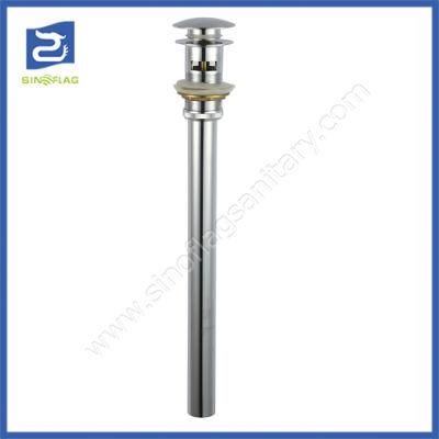 Click Clack Brass Drain Bathroom Siphon with 40cm Stainless Steel Pipe