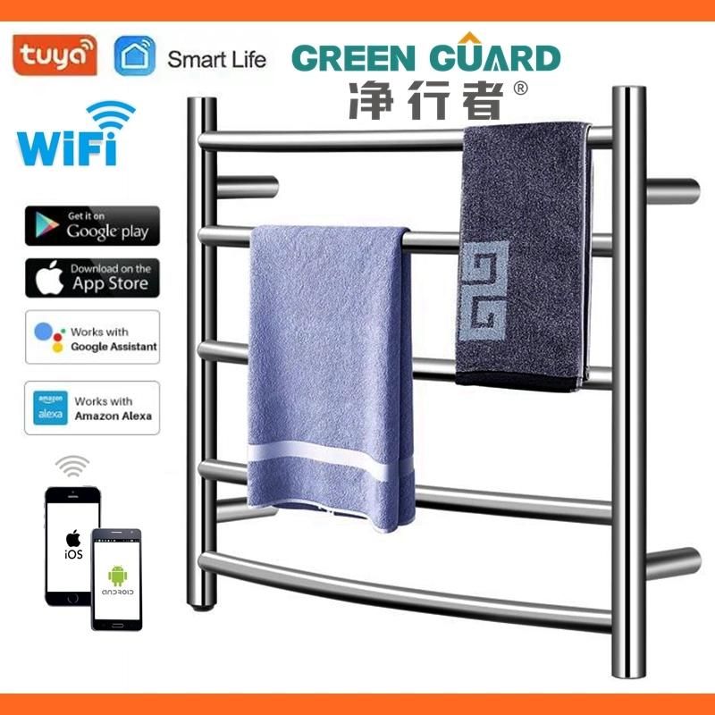 Europe Market Hot Sales Smart WiFi Control Towel Warmer Racks Tuya APP Remote Control Towel Heating Racks Heated Towel Rails