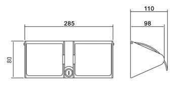 Td-2372 Stainless Steel Double Toilet Tissue Paper Holder with Lock