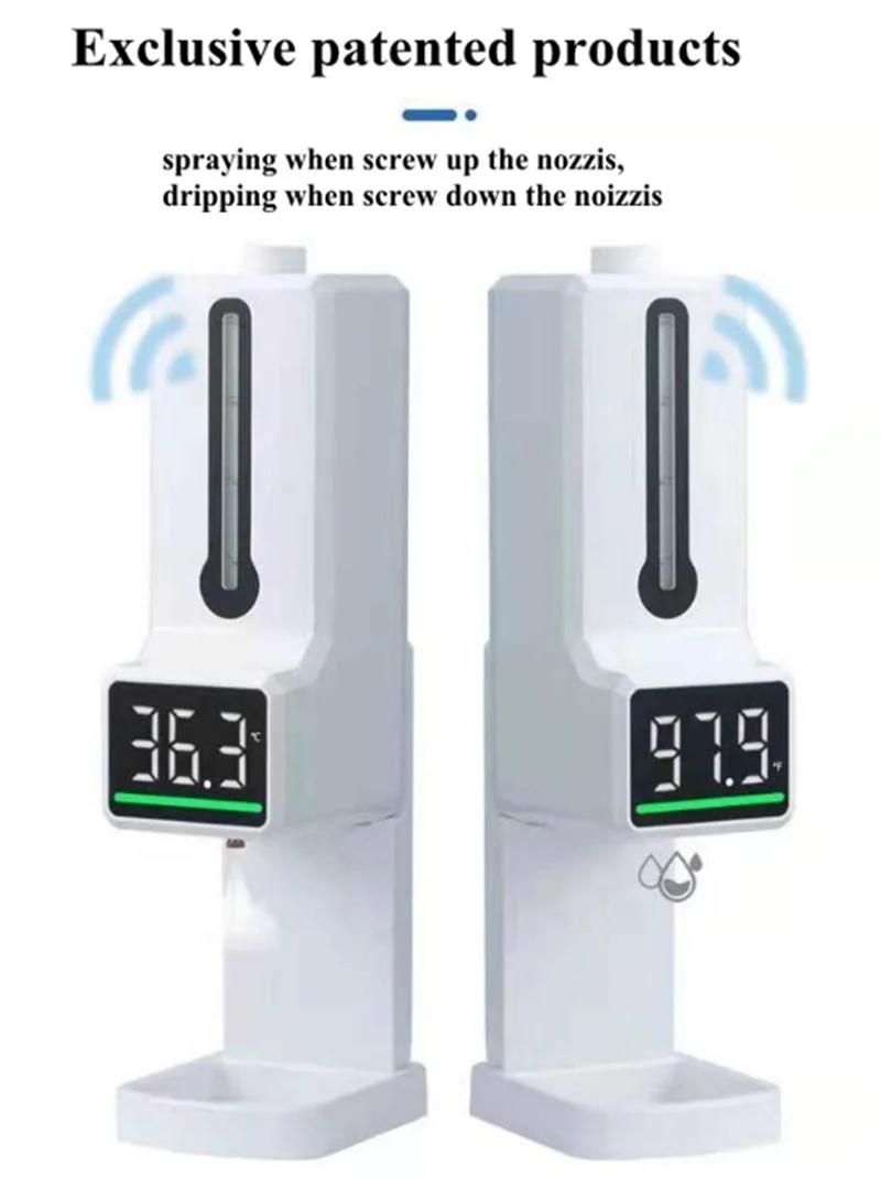 Popular Use 480ml Auto Hand Sanitizer Machine Sensor Temperature Measurement Sterilizer Soap Dispenser for Public Place