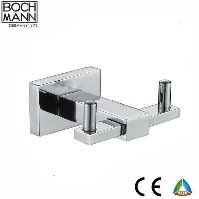Zinc Coat Hook and Chrome Color Bathroom Accessories Double Hook