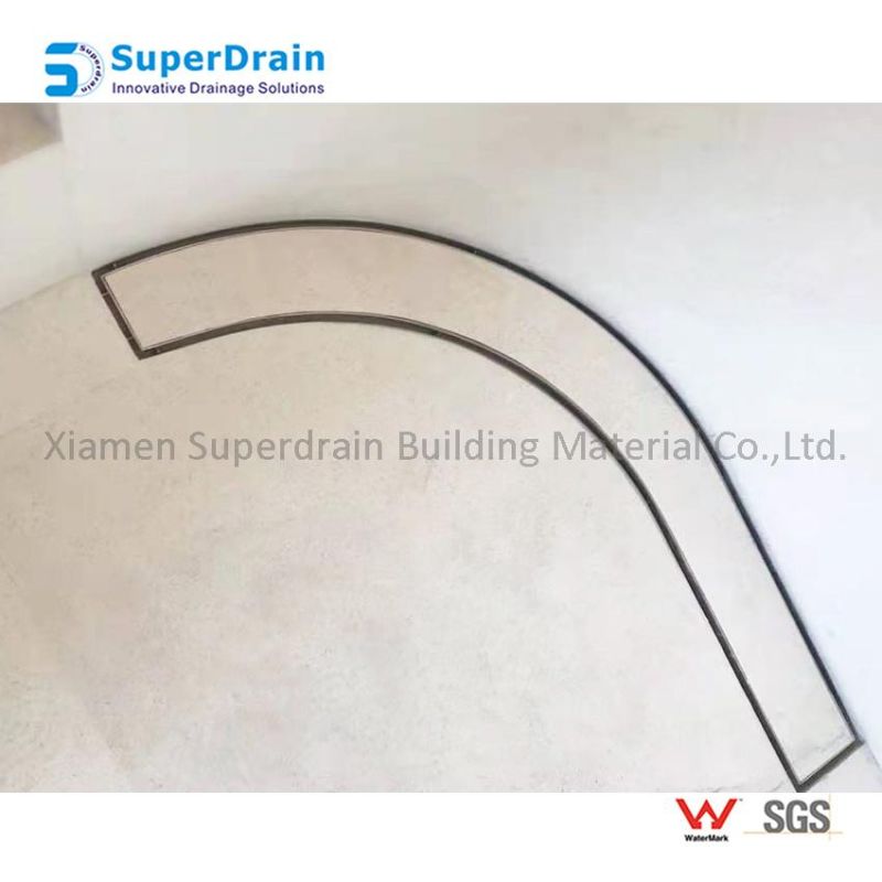 Customized Hotel Stainless Steel Long Linear Invisible Shower Drain