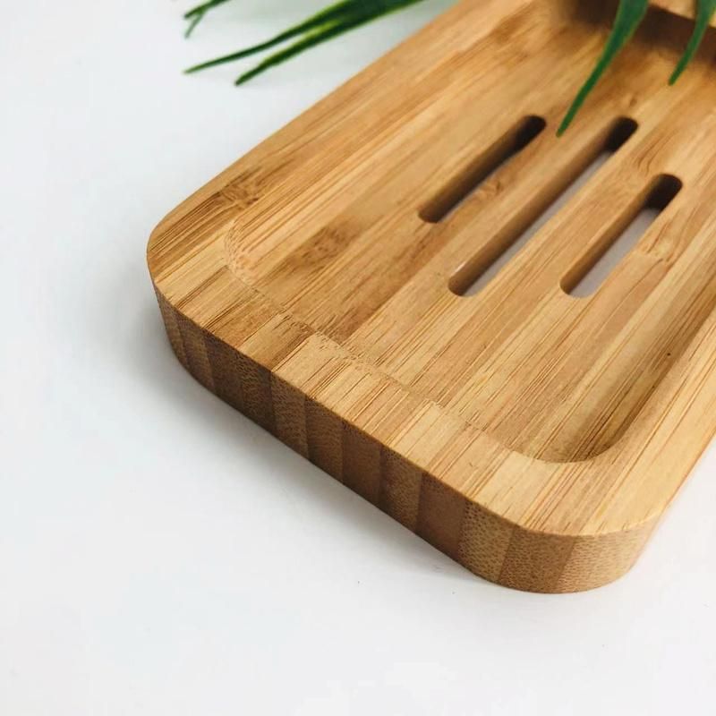 Eco Friendly Natural Soap Rack Custom Logo Bamboo Soap Dish