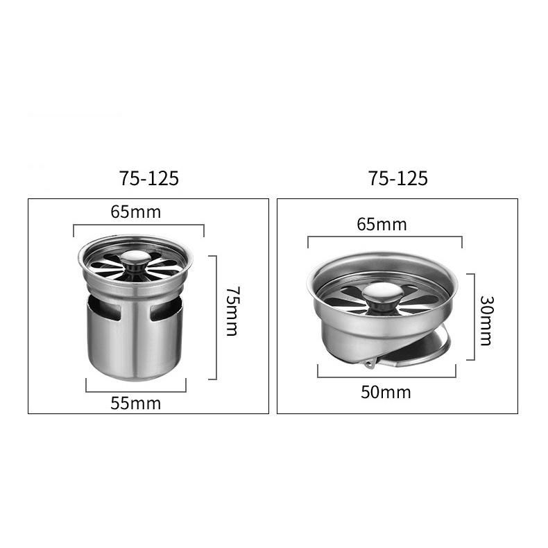 5 Inch Stainless Steel Floor Drain 15*15cm Roof Large Displacement Square Floor Drain Hotel DN110 Water Seal Anti-Odor Water Seal Floor Drain