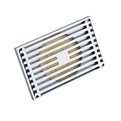 High Quality OEM Chrome Rectangle Tile Insert Floor Drain with Anti-Odor