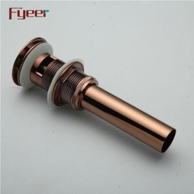 Fyeer Brass Rose Gold Basin Pop up Drain