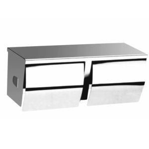 Wall Mounted Inox Stainless Steel Double Toilet Roll Holder Bathroom Accessories Double Toilet Paper Holder 6615