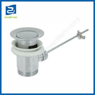 1.1/4 Chrome-Plated Brass Excenter Waste Set with Pull Rod