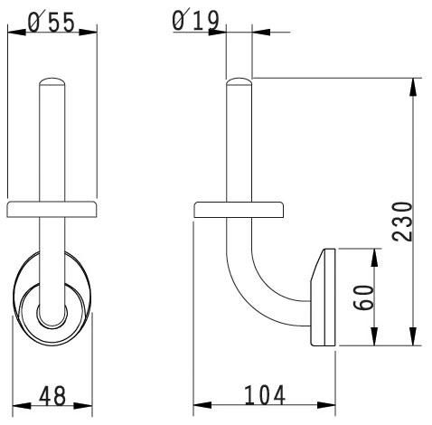 Big Sale Bathroom Accessories Stainless Steel Polish Finished Spare Paper Holder