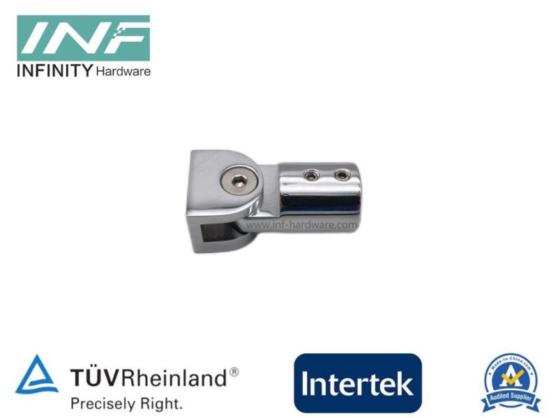 Brass Tube to Wall Mounted Shower Connector for Glass Fitting with Movable Function and Wall Mount Plate