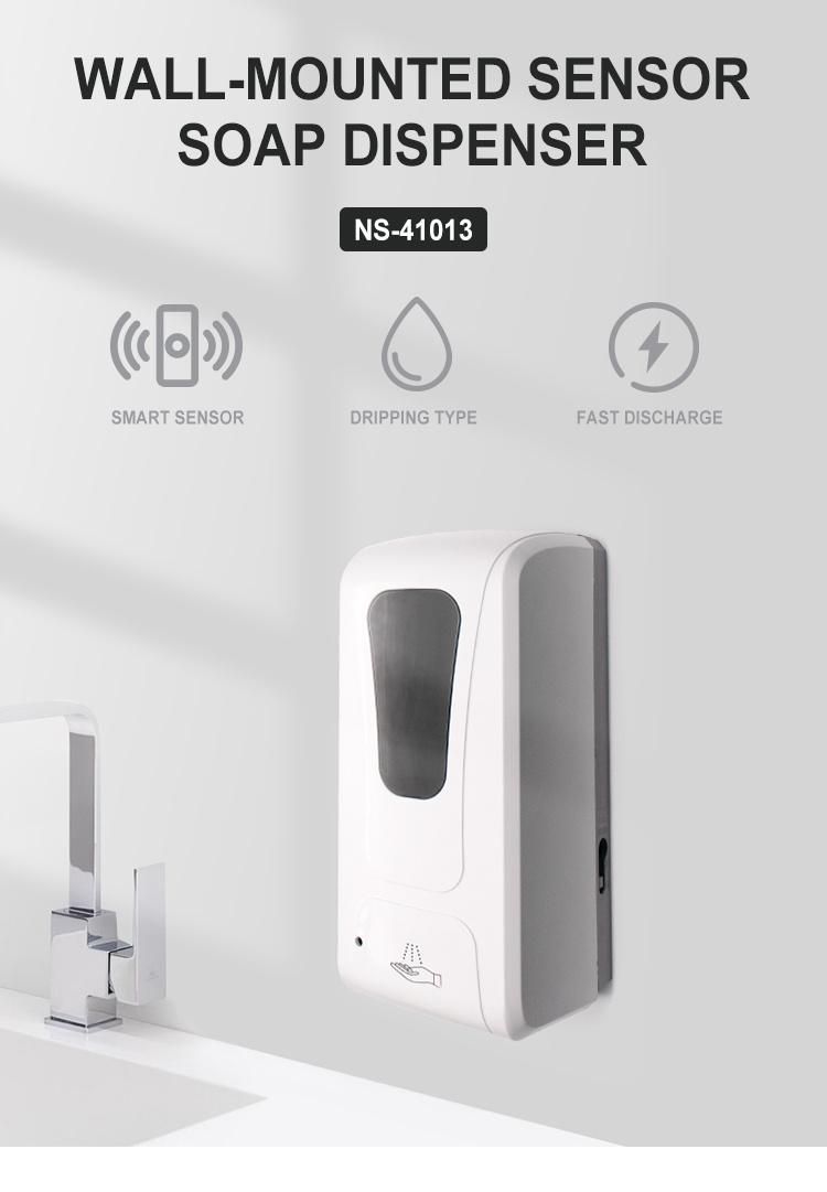 1000ml Touch Free Automatic Refill Alchohol Gel Foam Non-Touch Hands Sanitizer Dispenser Floor Stand Touchless Wall Mounted Liquid Soap Dispenser