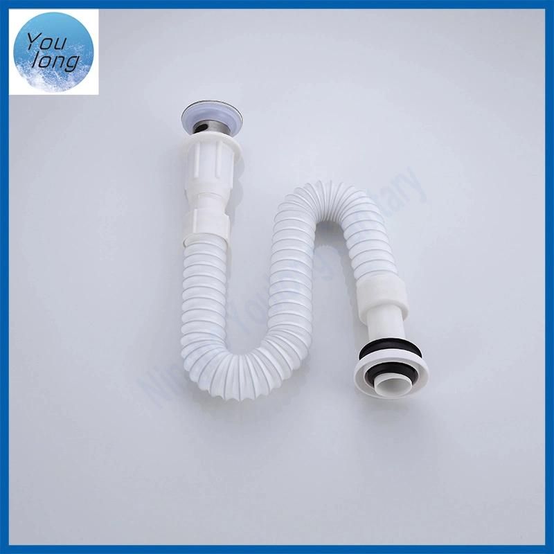 Pop up Anti-Odor Drain Pipe System with Plastic Flexible Waste Pipe for Wash Basin