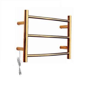 Onda. Warmer Titanium Gold Ladder Wall Mounted Heated Towel Rail