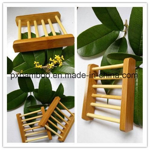 Bamboo Soap Dish and Bamboo Soap Box for Home or Hotel Toilet