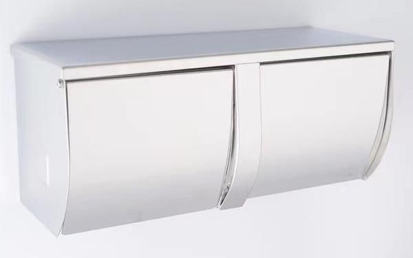 Sanitary Bathroom Accessories Wall Mounted Double Toilet Paper Tissue Dispenser Holder Paper Holder