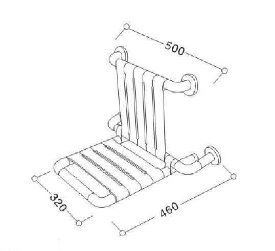 Lw-Bc-E Nylon Foldable Bathroom Chair