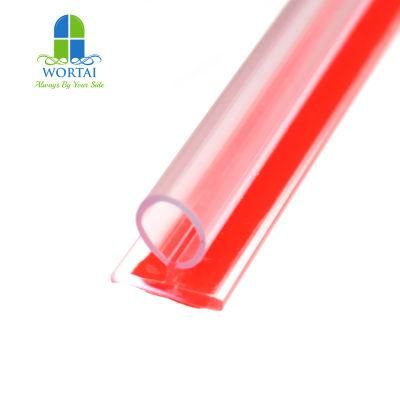 Translucent Vinyl Bulb Seal with Self Adhesive Tape for Glass Seal