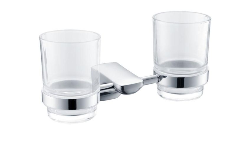 Smooth Glossy Zinc Alloy Chrome Plated Surface Bathroom Accessories Set