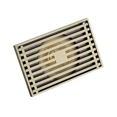 High Quality OEM Green Bronze Rectangle Tile Insert Floor Drain with Anti-Odor