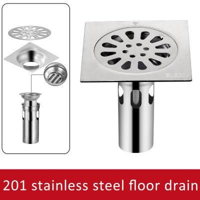 2mm Thicken Full 201 Single Use Bathroom Thickening 201 Stainless Steel Deep Water Seal Floor Drain Washer Dual-Use Deodorant Floor Drain