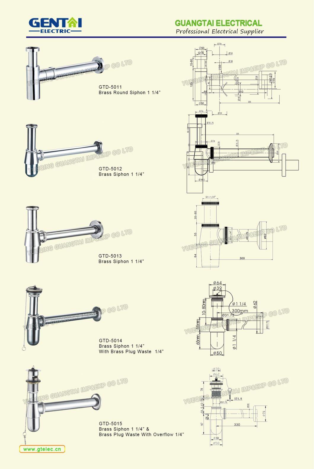 Plumber Accessories Siphon Chrome Bottle Trap Washroom Sink Lavabo Wash Basin Brass S Trap