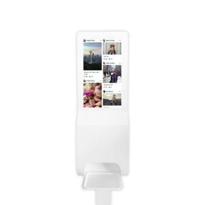 21.5 Inch Free Standing LCD Digital Hand Sanitizer Dispenser for Supermarket