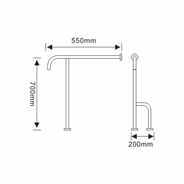 Factory Sale Bathroom Handicap 304 Stainless Steel Toilet Grab Bar