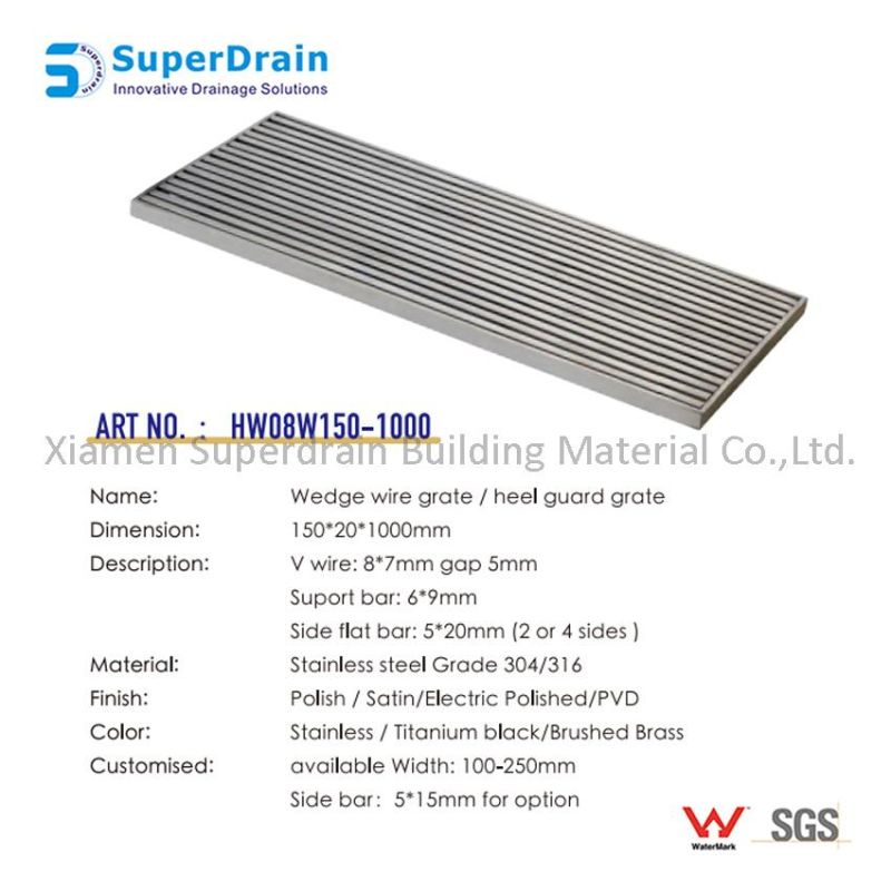 Durable SUS Linear Grating Cover for Corrosive Industry